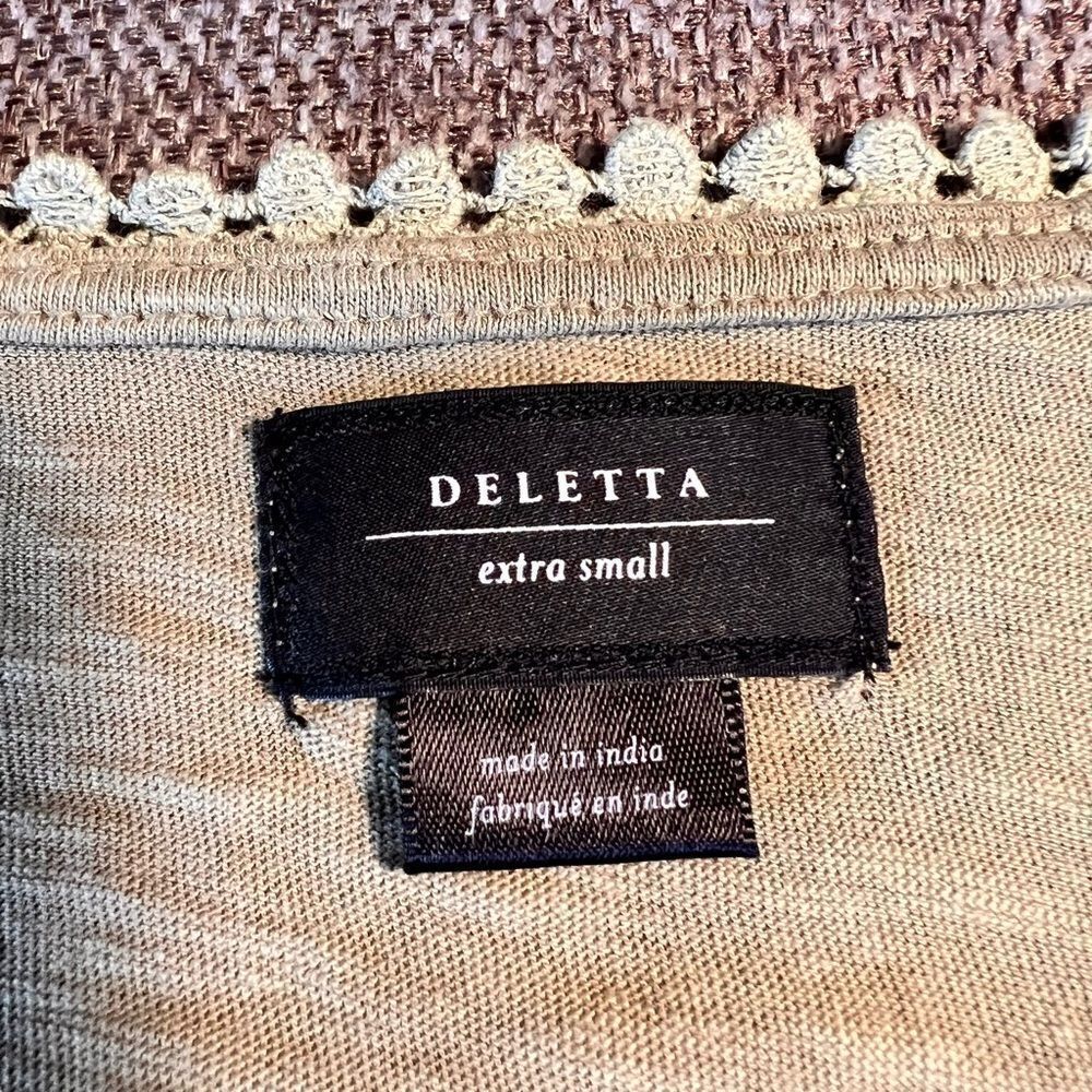 Anthropologie Deletta sage green lace sleeveless top XS - Picture 4 of 9